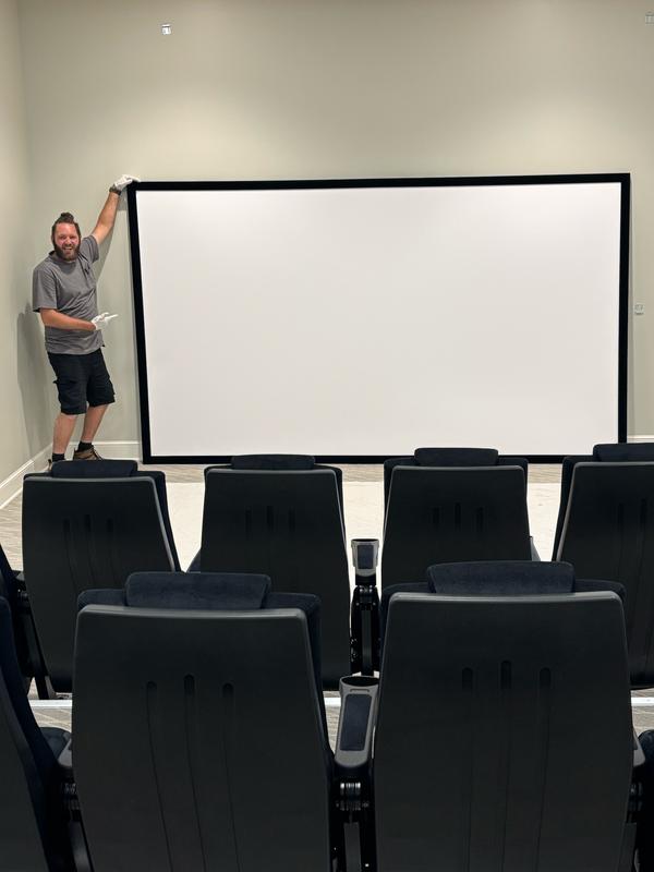 Home theater screen install